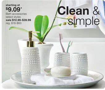 JC Penney Bath accessories offer