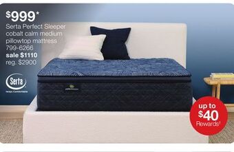 JC Penney Serta perfect sleeper cobalt calm medium pillowtop mattress offer