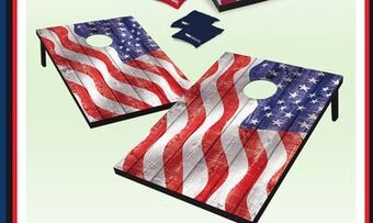Big 5 Wild sports wavy american flag cornhole tailgate toss game offer