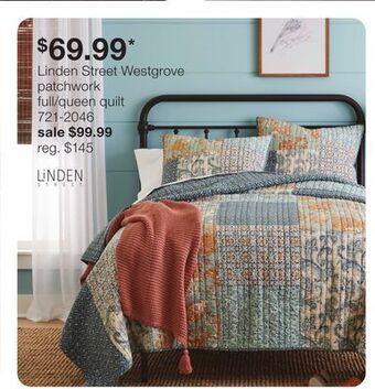 JC Penney Linden street westgrove patchwork full/queen quilt offer