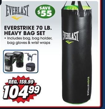 Big 5 Everlast 70-lb. everstrike heavy bag kit offer
