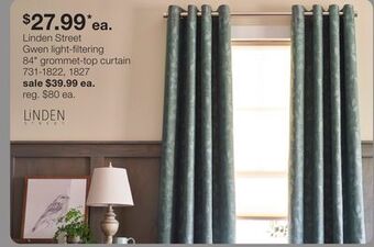 JC Penney Linden street gwen light-filtering 84 grommet-top curtain offer