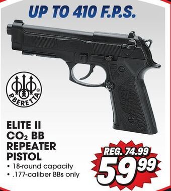Big 5 Beretta elite ii co2 repeater bb pistol offer
