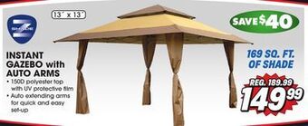 Big 5 Z-shade 13' x 13' instant gazebo with auto arms offer