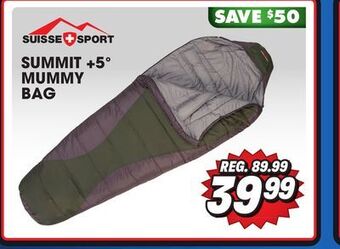 Big 5 Suisse sport summit +5° mummy bag offer