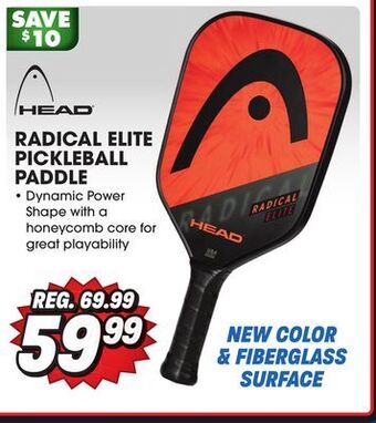Big 5 Head radical elite pickleball paddle offer