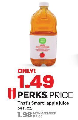 Hy-Vee That's smart! apple juice offer