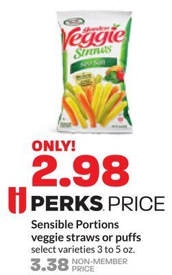 Hy-Vee Sensible portions veggie straws or puffs offer