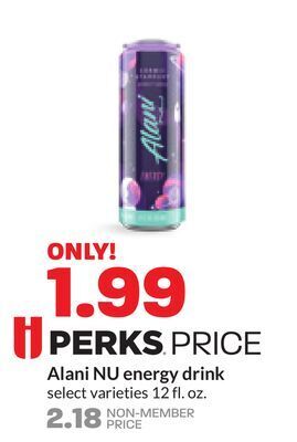 Hy-Vee Alani nu energy drink offer