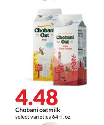 Hy-Vee Chobani oatmilk offer