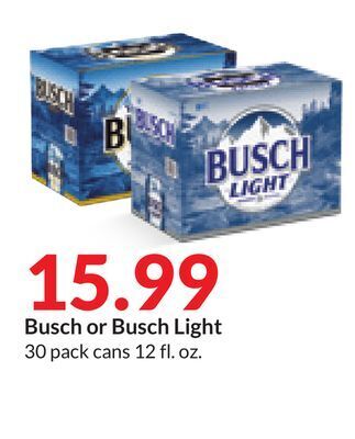 Hy-Vee Busch or busch light offer