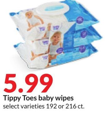 Hy-Vee Tippy toes baby wipes offer