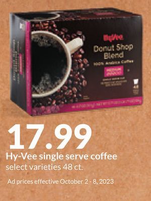 Hy-Vee Hy-vee single serve coffee offer