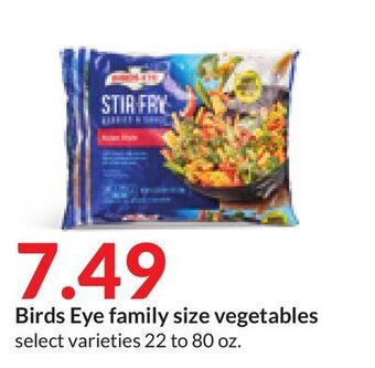 Hy-Vee Birds eye family size vegetables offer
