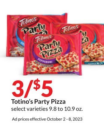 Hy-Vee Totino's party pizza offer