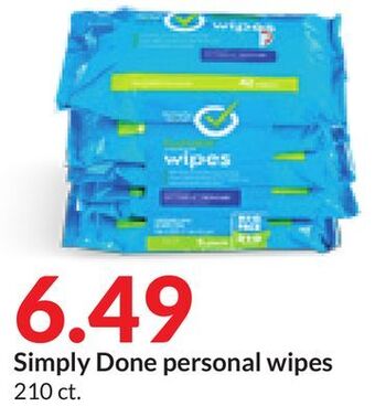 Hy-Vee Simply done personal wipes offer