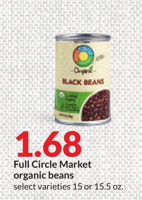 Hy-Vee Full circle market organic beans offer