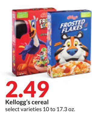 Hy-Vee Kellogg's cereal offer
