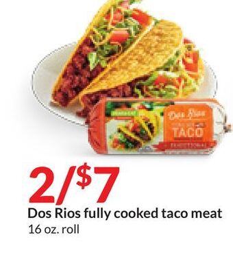Hy-Vee Dos rios fully cooked taco meat offer