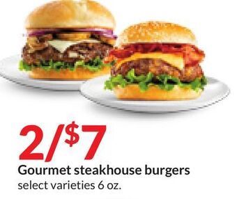 Hy-Vee Gourmet steakhouse burgers offer