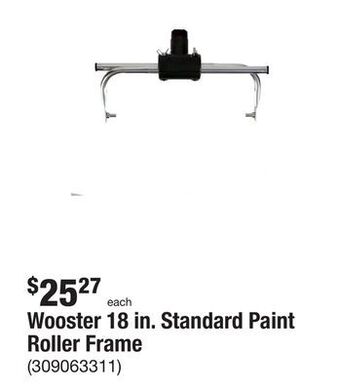 The Home Depot Wooster 18 in. standard paint roller frame offer