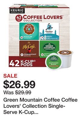 Office Depot Green mountain coffee coffee lovers' collection single-serve k-cup variety pack, pack of 42 k-cup offer