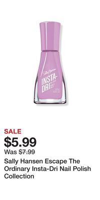 Ulta Beauty Sally hansen escape the ordinary insta-dri nail polish collection offer