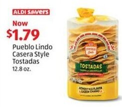 Aldi Pueblo Lindo Casera Style Tostadas 12.8 oz. offer