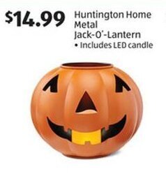 Aldi Huntington Home Metal Jack-O'-Lantern offer