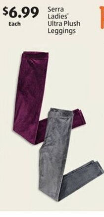 Aldi Serra Ladies'Ultra Plush Leggings offer