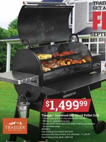 Ace Hardware Traeger® Ironwood 885 Wood Pellet Grill offer