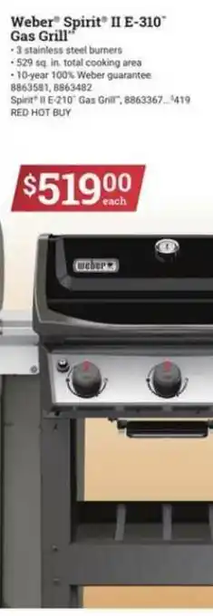 Ace Hardware Weber® Spirit® II E-310® Gas Grill™ offer