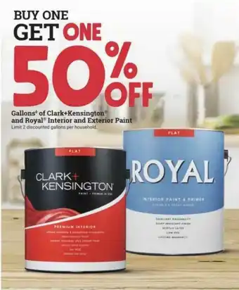 Ace Hardware Gallons® Of Clark+Kensington® And Royal® Interior And Exterior Paint offer