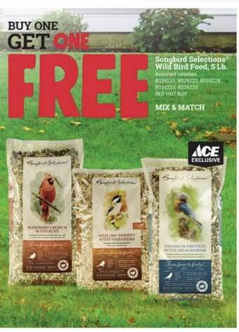 Ace Hardware Songbird Selections® Wild Bird Food 5 Lb. offer