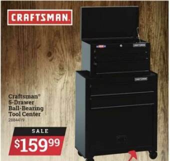 Ace Hardware Craftsman® 5-Drawer Ball-Bearing Tool Center offer