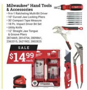 Ace Hardware Milwaukee® Hand Tools & Accessories offer