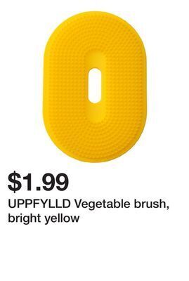 Ikea Uppfylld vegetable brush, bright yellow offer