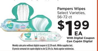 Food 4 Less Pampers wipes offer