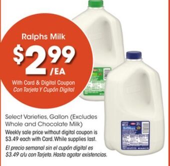 Ralphs Ralphs milk offer