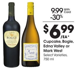 Ralphs Cupcake, bogle, edna valley or mark west offer