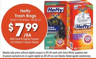 Ralphs Hefty trash bags offer