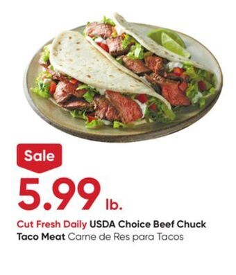 Stater Bros Usda choice beef chuck taco meat offer