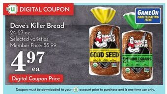 Pavilions Dave's killer bread offer