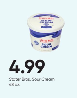 Stater Bros Stater bros. sour cream offer