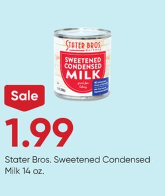 Stater Bros Stater bros. sweetened condensed milk offer