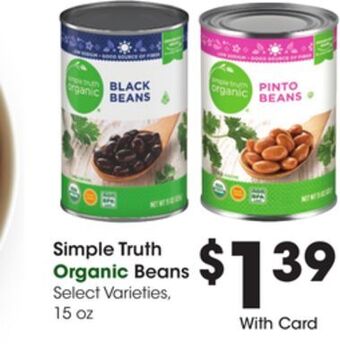 Ralphs Simple truth organic beans offer