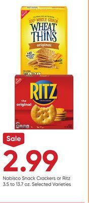 Stater Bros Nabisco snack crackers or ritz offer