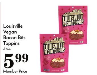 Pavilions Louisville vegan bacon bits toppins offer