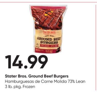 Stater Bros Stater bros. ground beef burgers offer