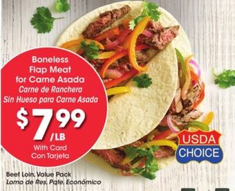 Ralphs Boneless flap meat for carne asada offer